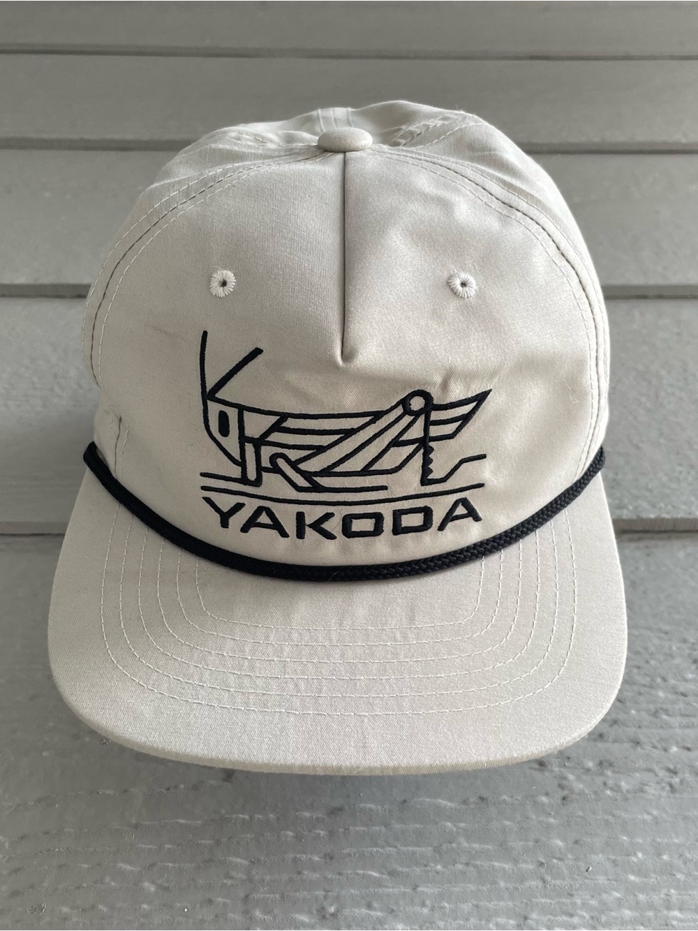 Yakoda Fly Supply Fishing Hat Cap Tan Rope Strapback Fly Fishing Outdoor